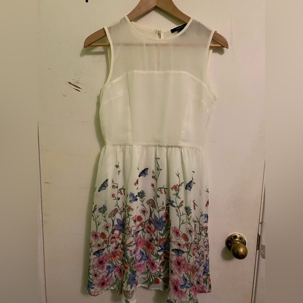 Forever 21 white floral dress
